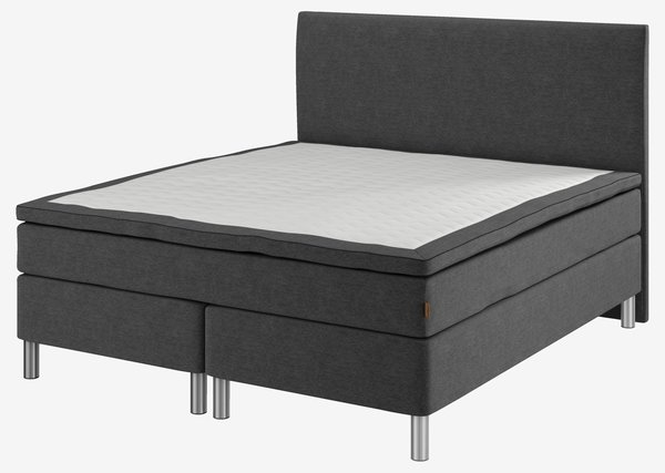 Kontinentalsäng 180x200cm SOKNA GC35 grå-40 PU