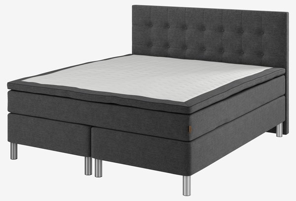 Kontinentalsäng 180x200cm SOKNA GC35 grå-40 PU
