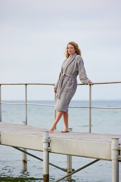 Bathrobe BULLMARK S/M grey KRONBORG