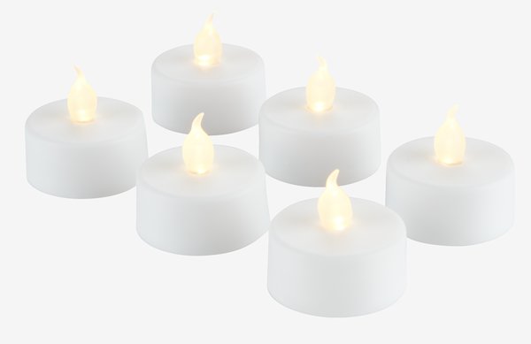 LED čajové sviečky MORGAN s časovačom 6 ks/bal.