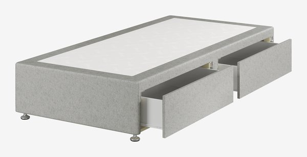 Divan base GOLD D10 2 Drawer Single Grey-49