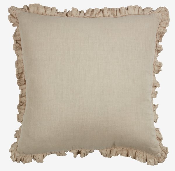 Pyntepute GULDBLOMME 45x45 beige