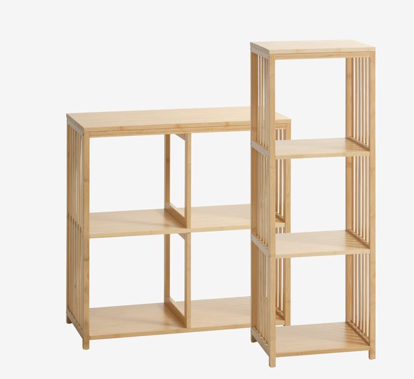 Shelving unit BALLUM 4 shelves bamboo