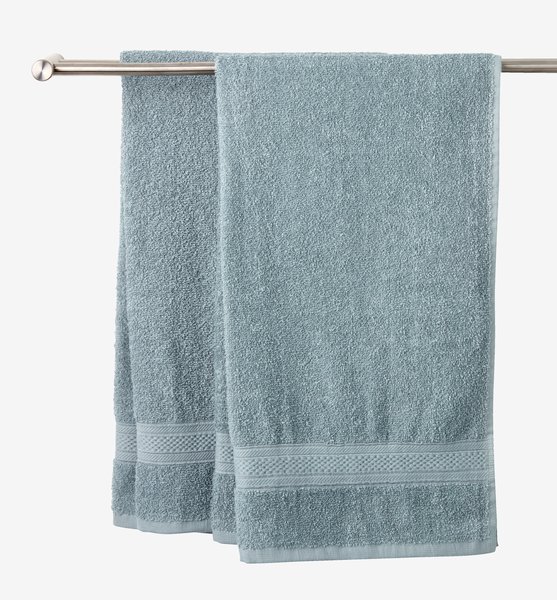 Badehåndklæde UPPSALA 65x130 støvet blå