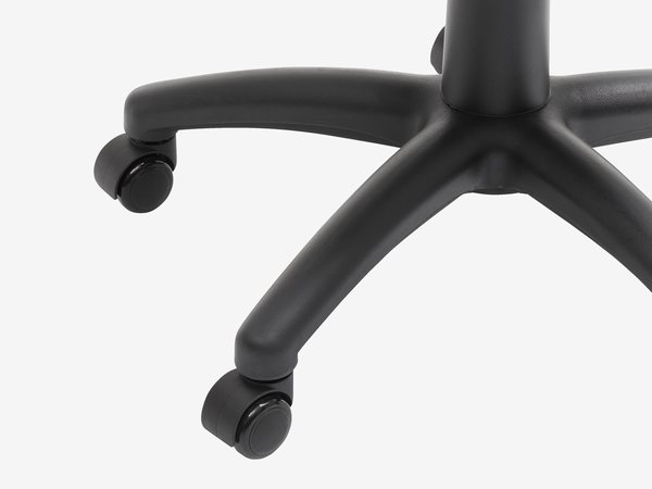 Sedia da scrivania MULDBJERG tessuto grigio scuro/nero