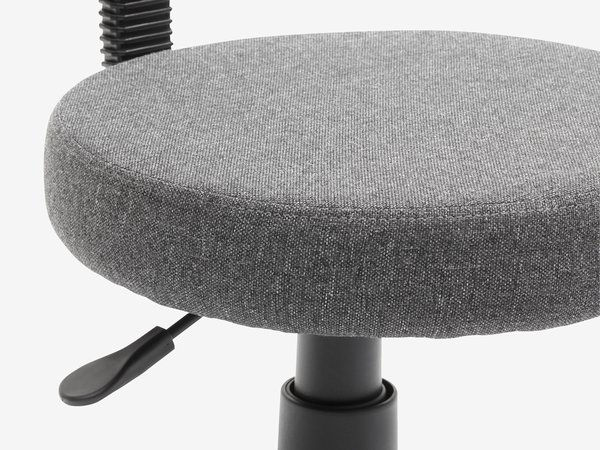 Sedia da scrivania MULDBJERG tessuto grigio scuro/nero