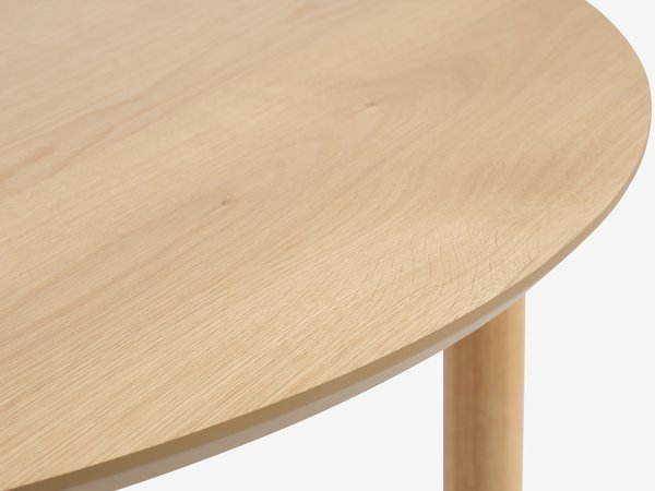 Mesa de comedor MARSTRAND Ø110/110x200 roble