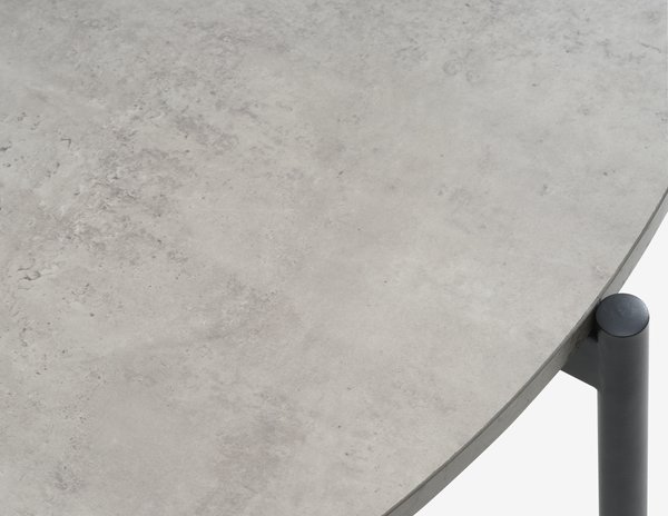 Tafel TERSLEV Ø120 beton kleur/zwart