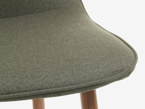 Chaise BISTRUP olive/chêne