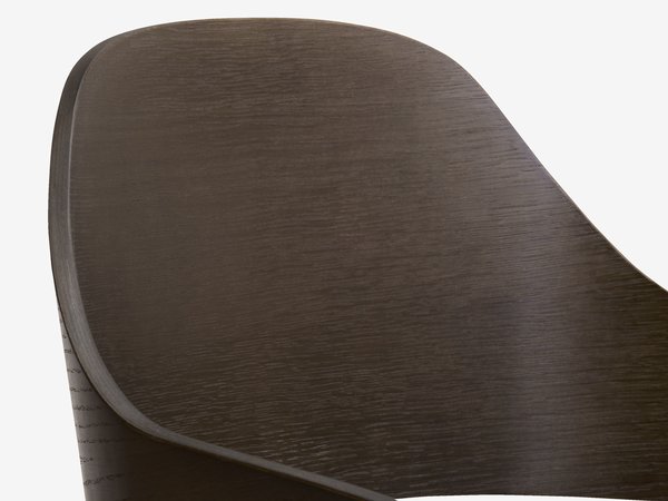 Dining chair HVIDOVRE dark oak/black fabric