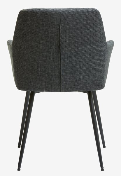 Silla de comedor PURHUS gris/negro