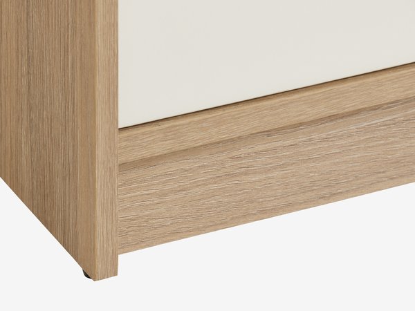 4 drawer chest JENSLEV oak/white