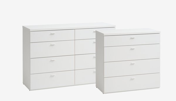 4+4 drawer chest BRODAL white