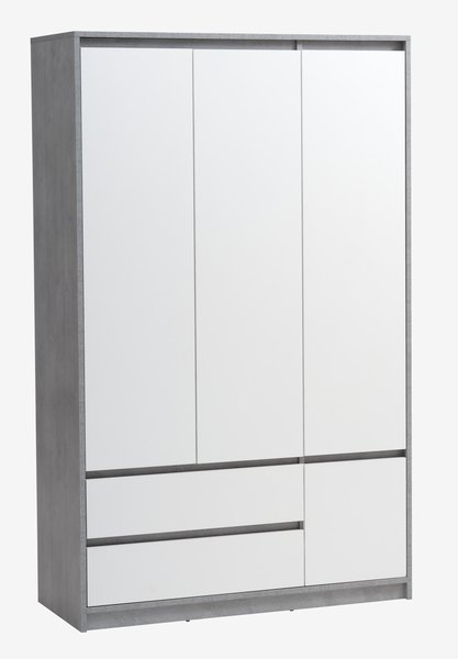 Roupeiro BILLUND 119x193 branco/cinzento