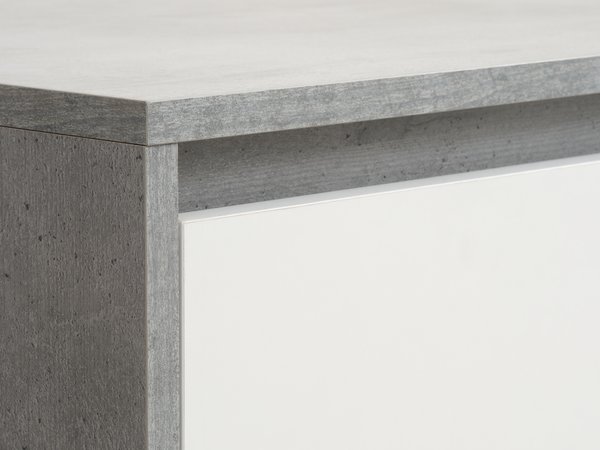 Kleerkast BILLUND 119x193 wit/beton