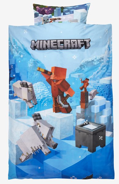 Completo copripiumino MINECRAFT 2023 155x220 cm blu