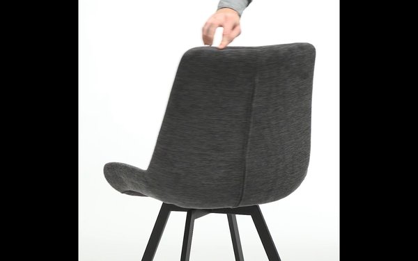 Dining chair HYGUM swivel grey/black