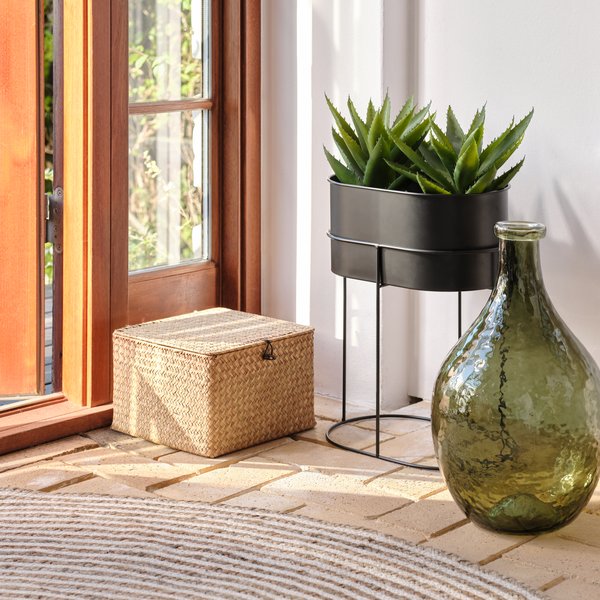 Storage box ALVIN W26xL26xH17cm seagrass JYSK