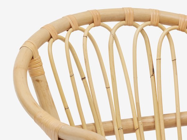 Fauteuil LISELEJE dossier bas naturel