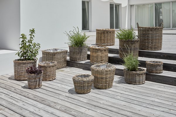 Panier pour plantes SEGLA Ø50xH45 rotin naturel