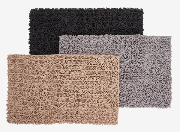Tappeto da bagno ROSVIK 70x120 cm ciniglia antracite