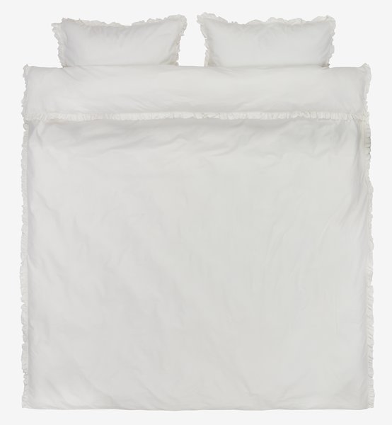 Parure de lit ELMA coton lavé 240x220 blanc