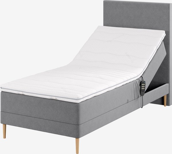 Lit réglable 90x200cm BJORSUND GE35 gris-23
