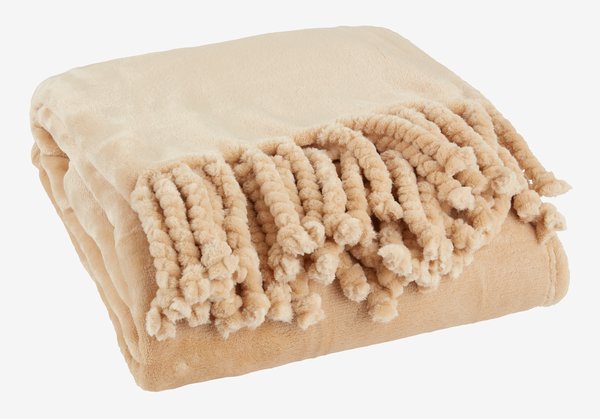 Pledd BONDEROSE 130x170 fleece latte