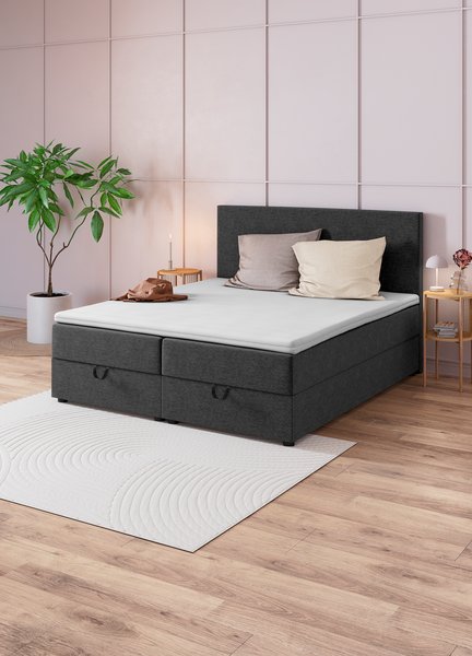 Kontinentalseng 180x200cm HOLDA STORAGE GC25 grå-40