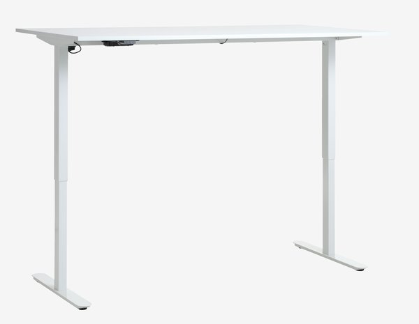 Bureau ajustable en hauteur SVANEKE 70x140 blanc