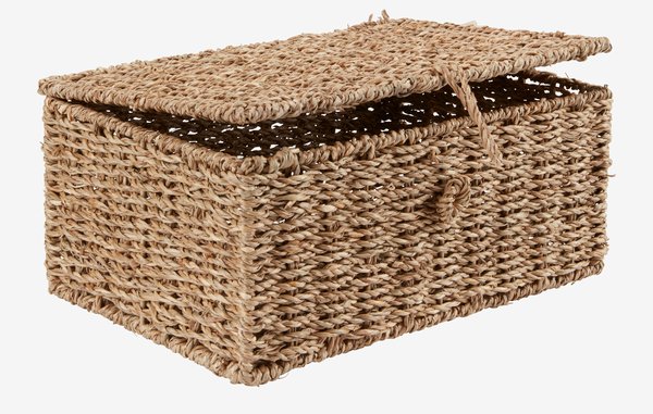 Boîte de rangement LAU l32xL20xH14cm avec couvercle