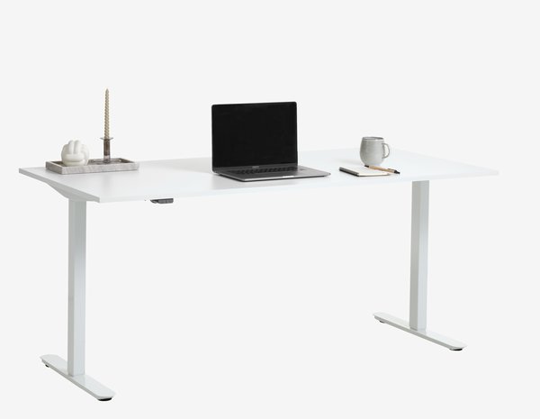 Bureau ajustable en hauteur SVANEKE 70x140 blanc