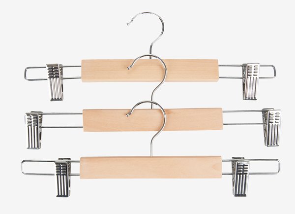 Hangers SIGFRID with clamps pack of 3