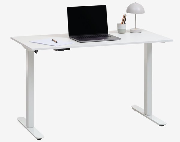 Height-adjustable desk SVANEKE 60x120 white | JYSK