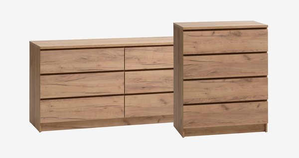 4 drawer chest LIMFJORDEN natural oak colour