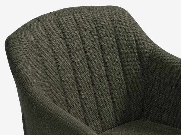 Jedálenská stolička ADSLEV poťah v olivovej /dubová farba
