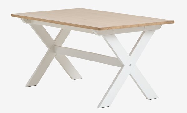 Spisebord VISLINGE 90x150 natur/hvid