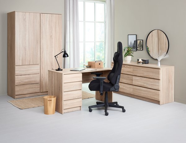 Desk LIMFJORDEN 60x120 4 drawers light oak colour