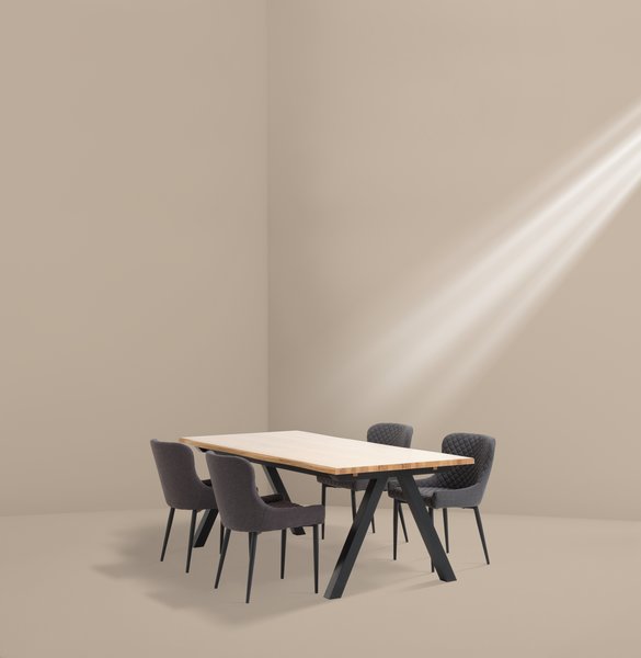 Ruokapöydän tuoli PEBRINGE harmaa/musta