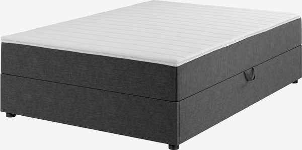 Boxspring 140x200 PLUS C40 opbergruimte Grijs-40