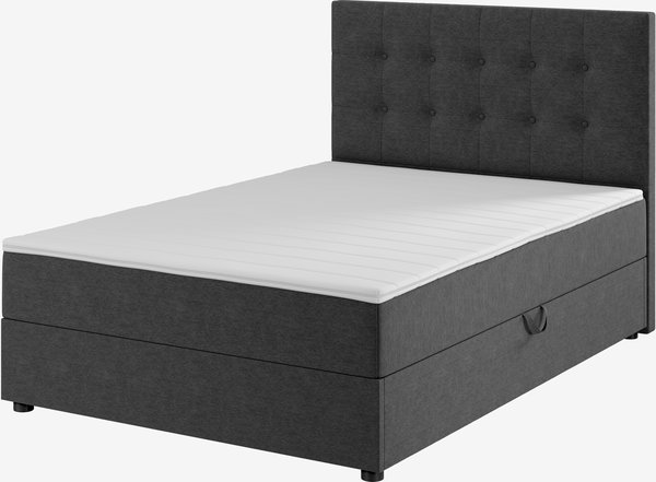 Boxspring posteľ 140x200 PLUS C40 úložný priestor Sivá-40