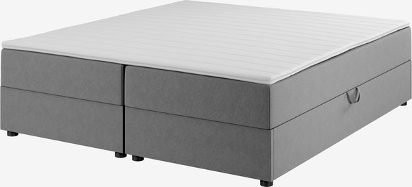 Boxspring 180x200 PLUS C40 opbergruimte grijs-23