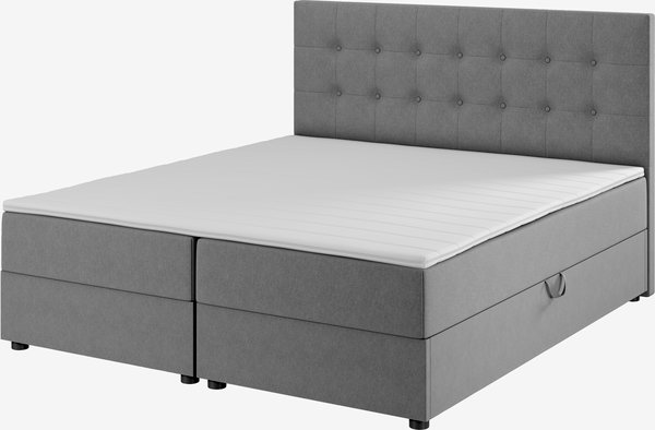 Boxspring 180x200 PLUS C40 opbergruimte grijs-23