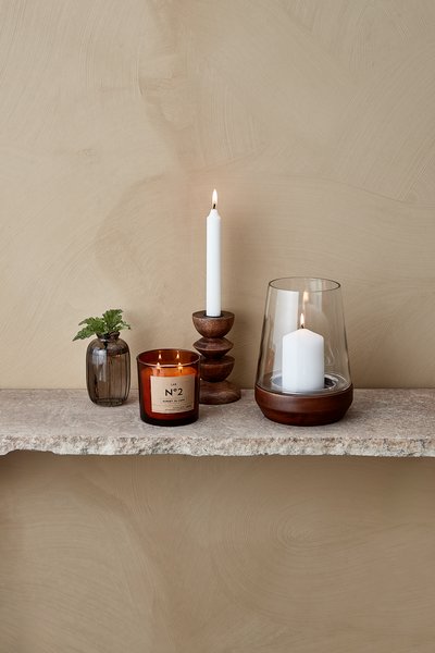 Scented candle BASTIAN D10xH10cm brown