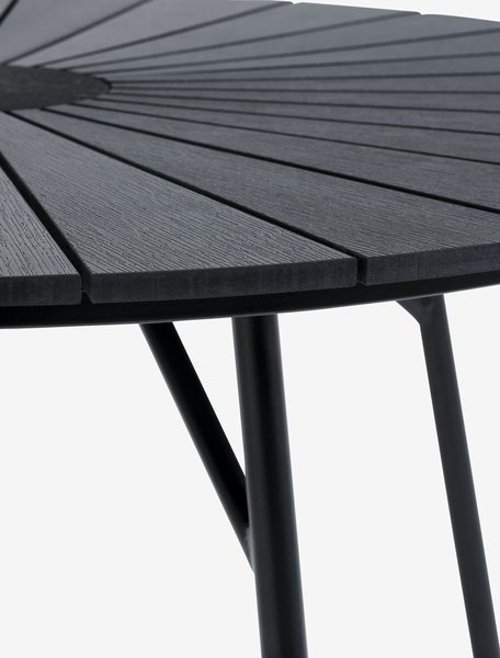 Table de jardin RANGSTRUP Ø110 noir/noir