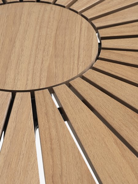 Tavolo da esterno RANGSTRUP Ø130 cm naturale/nero
