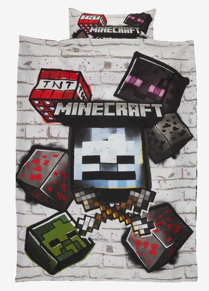 Obliečky MINECRAFT 140x200 sivá