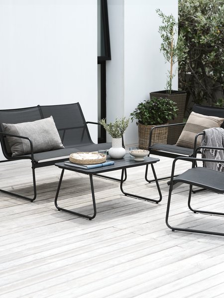 Lounge set ULKENSDAL 4-seater black