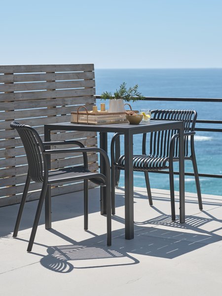 JERSORE D70 stůl + 2 NABBEN židle černá