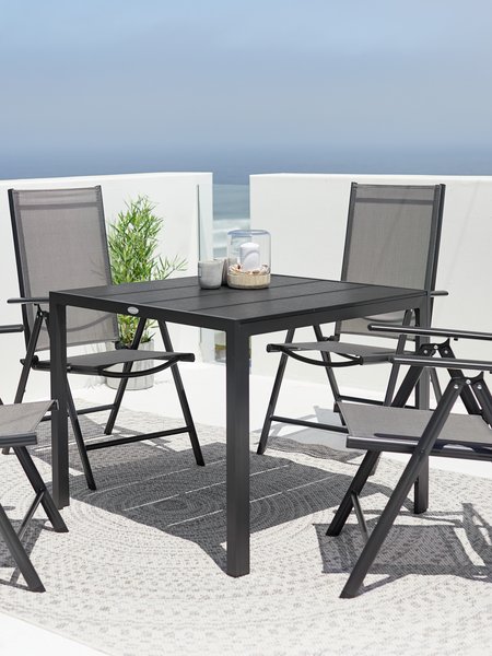 Table de jardin MADERUP l90xL90 noir